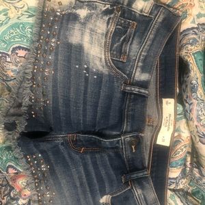 Abercrombie and Fitch studded shorts